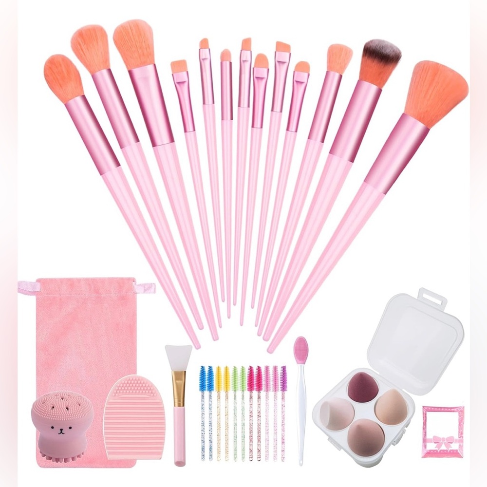 23 pcs Makeup Brush Set in Pink